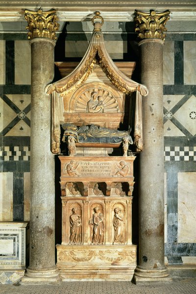 View of the tomb of Pope John XXIII by Donatello